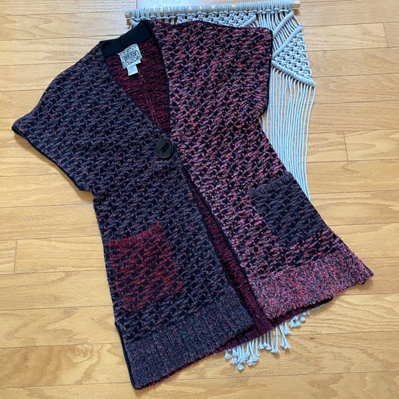 Anthropologie Curio Color Block Button /Snap Front Knit Cardigan S - Picture 4 of 13